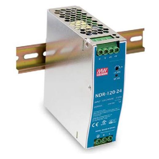 MeanWell MEAN WELL NDR-120-24 - 120 W - 90 - 264 V - Metallisch - 126 mm - 40 mm - 114 mm (120 W) (NDR-120-24)