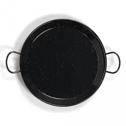 Vaello Campos Traditionelle Paella-Pfanne aus emailliertem Stahl Ø46Cm (12 Personen). Vaello