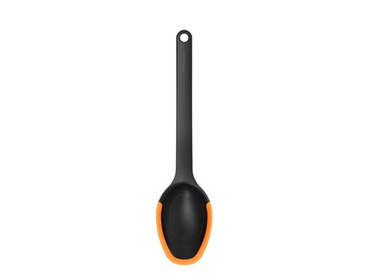 Fiskars Cuillère en Silicone\, Longueur : 29 cm\, Plastique/Silicone Functional Form\, Noir/Orange\, 1027299