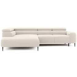 Ecksofa Naldo Stoff Weiß Ivory