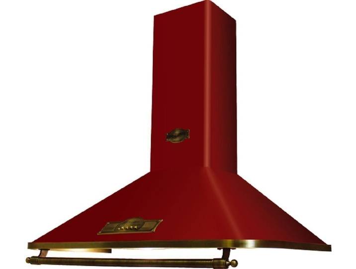 Kaiser Küchengeräte Wandhaube A 9315 RotEm ECO/// Dunstabzugshaube 90 cm Abzugshaube,Abluft,Umluft Retro Dunstabzugshaube 90 cm 910m³/h 3 Stufen Abluft Umluft