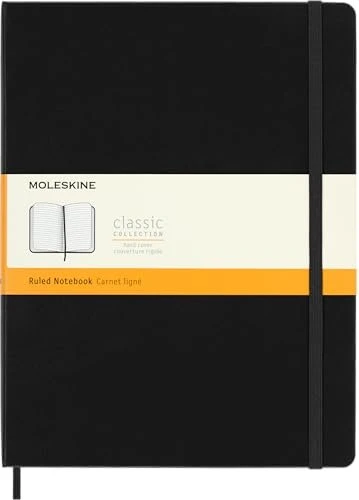 MOLESKINE Notizbuch Classic Collection fester Einband ca. DIN A4 liniert, schwarz Hardcover 192 Seiten