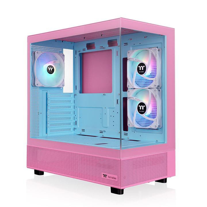 Thermaltake View 270 Plus Gaming PC Gehäuse Midi-Tower Pink Seitenfenster