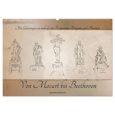 Von Mozart bis Beethoven (Wandkalender 2027 DIN A2 quer), CALVENDO Monatskalender