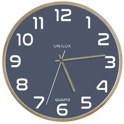 unilux Wanduhr BALTIC buche/blau 315 mm braun, 31.5 cm