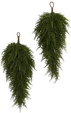 Nearly Natural "26"" Cedar Artificial Teardrop (Set of 2)"