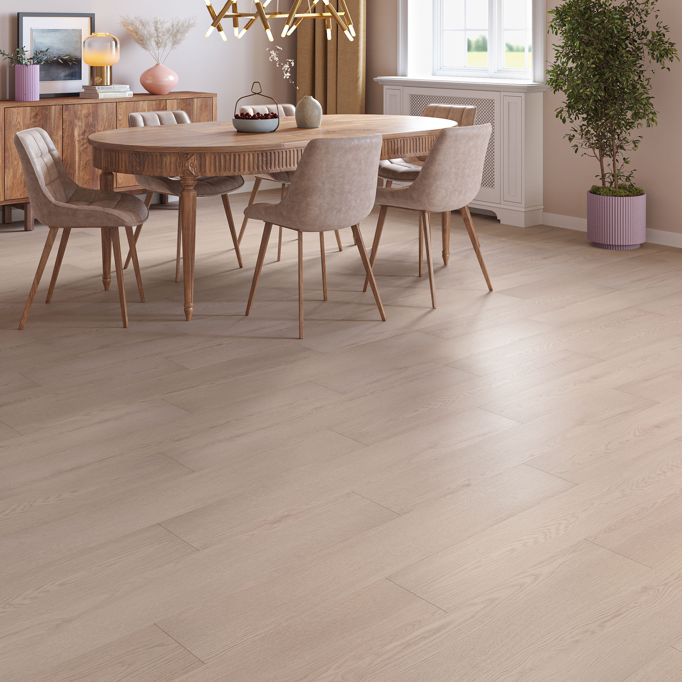 Luxury Flooring 14.99m² - Grey Vista 8mm Stockholm Oak Laminate Flooring - Water Resistant