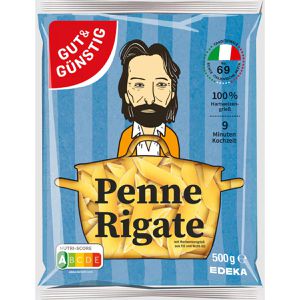 Gut&Günstig Nudeln Penne Rigate, Hartweizen, 500 g