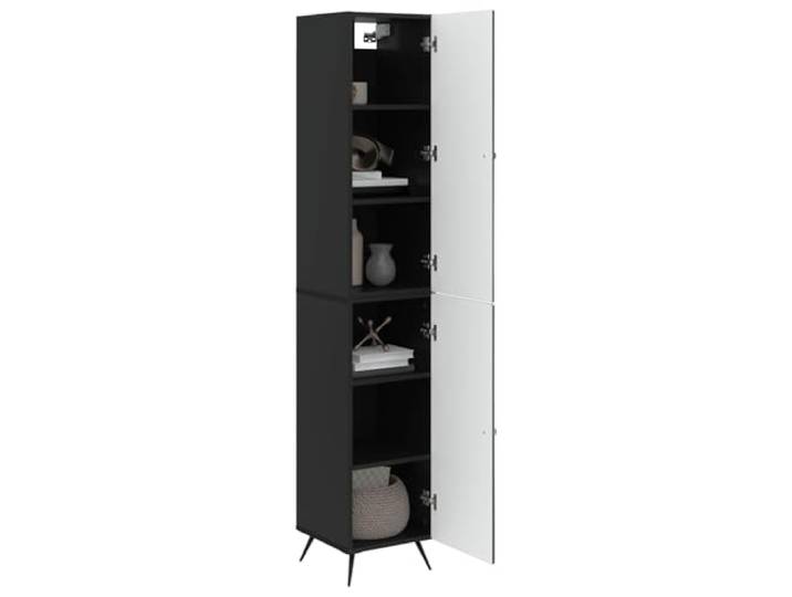KTHLBRH 2-teiliges Schrank-Set aus technischem Holz 4 Einlegeböden, 2 Türen, modular, Mehrzweck, einfache Reinigung, 20 kg pro Regal