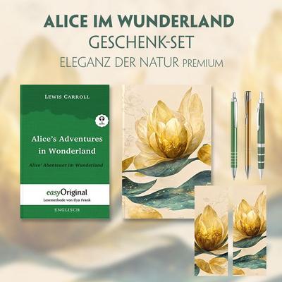 Alice im Wunderland Geschenkset (Hardcover + Audio-Online) + Eleganz der Natur Schreibset Premium, Set von Lewis Carroll, EasyOriginal Verlag,