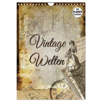 Vintage Welten (Wandkalender 2026 DIN A4 hoch), CALVENDO Monatskalender