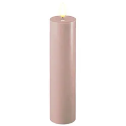 Stumpenkerze LED Rose 5 x 20cm