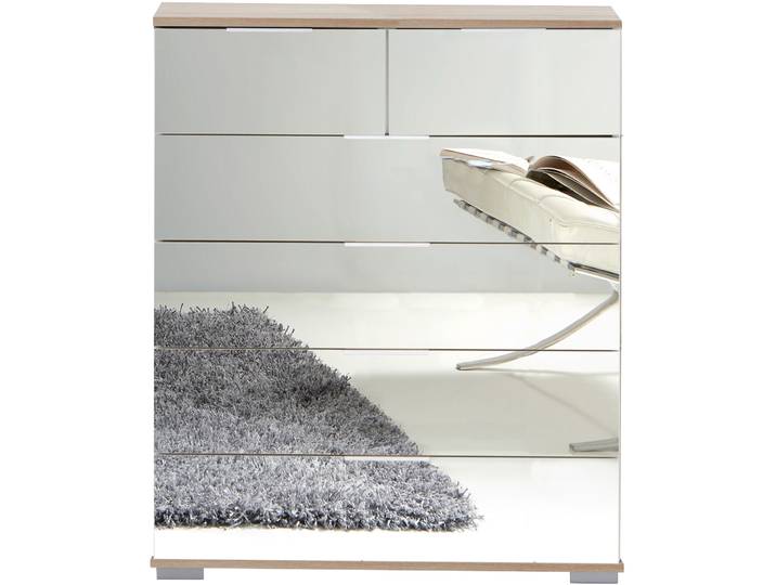 Kommode Peyton C Spiegelglas Holzwerkstoff B 82 H 102 cm