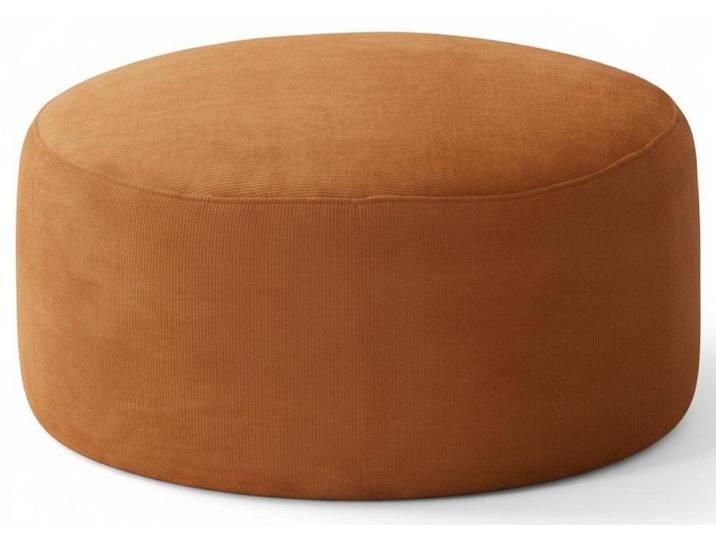 JVmoebel Hocker Orangefarbener runder Sitzhocker weicher Ottoman Polstermöbel (1 St), Made in Europa