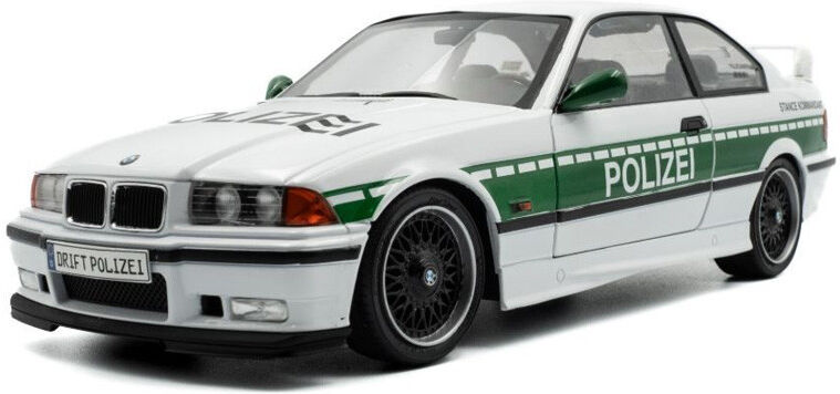 Miniature 1:18 BMW M3 coupé Solido Works Drift Polizei blanc 1991 - Solido