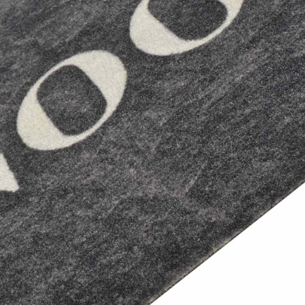 vidaXL Tapis de cuisine lavable impression cuisine noir 60x180 cm