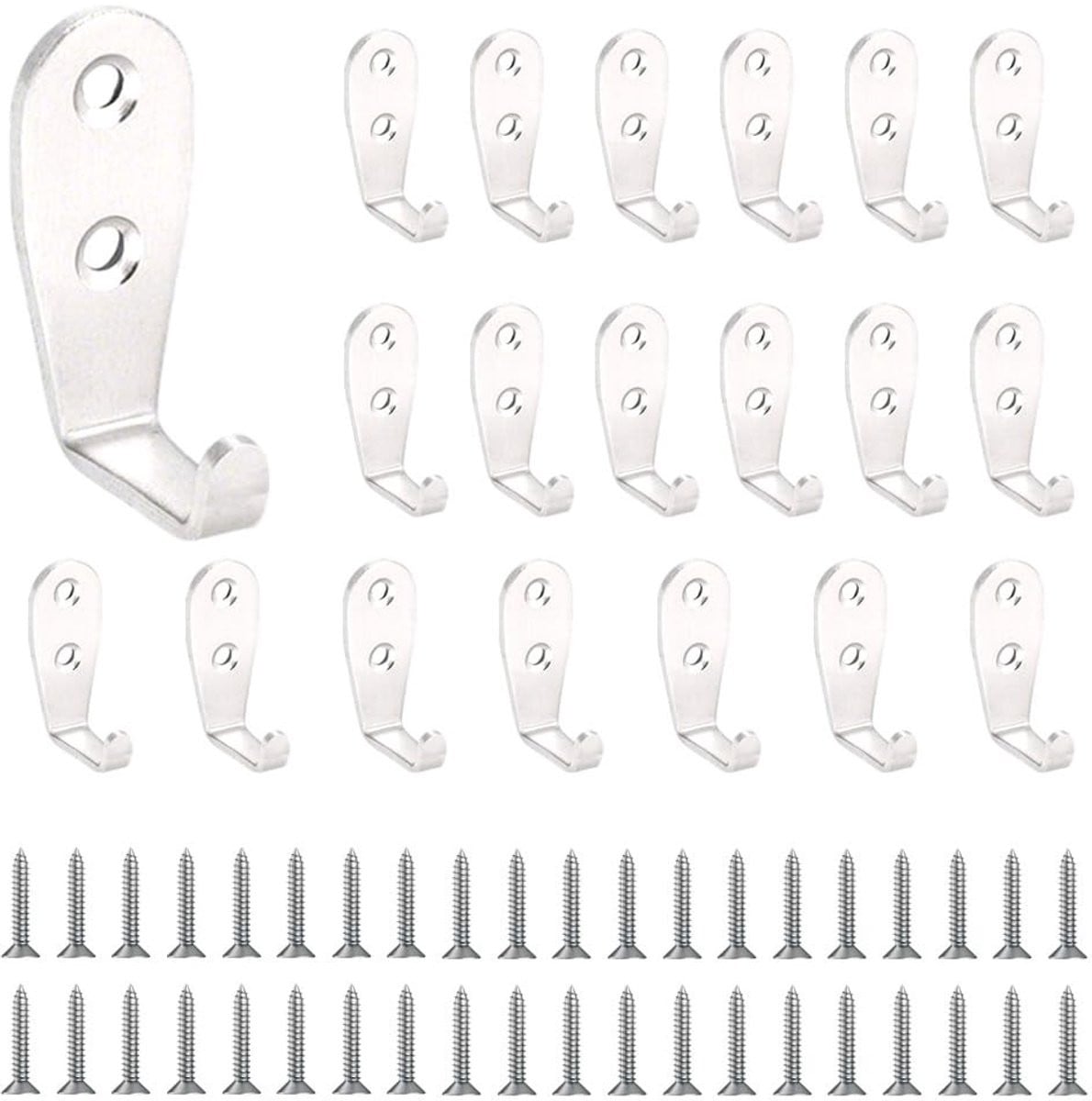 Dailygoods Cosensi Dailygoody Wandhaken Heavy Duty - Zilver - 20 stuks