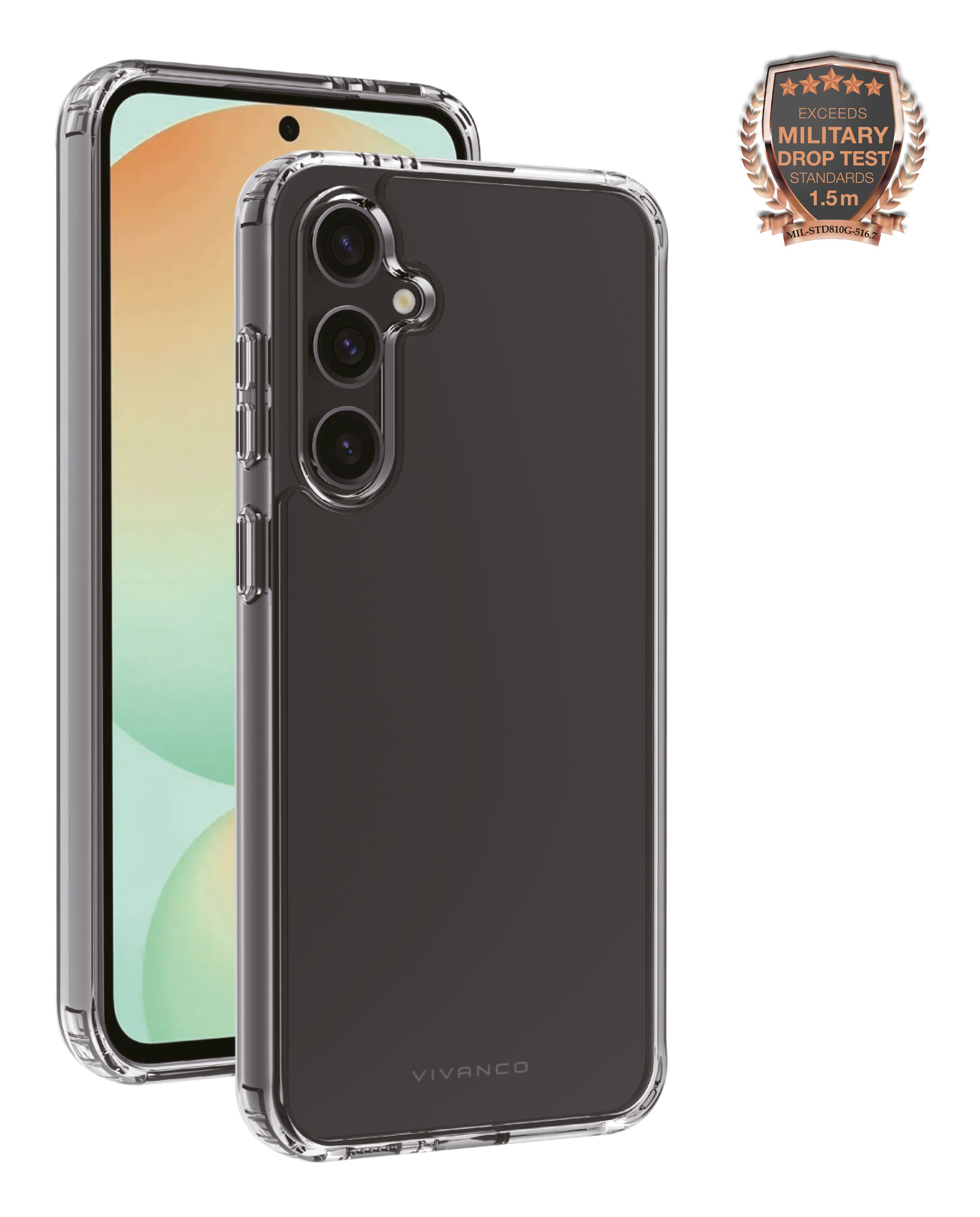 Vivanco Safe and Steady Cover für Samsung Galaxy S24 FE (Transparent) 64350