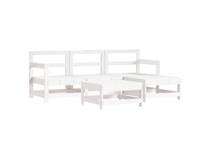 vidaXL Ensemble de salon de jardin 5 pièces blanc pin massif