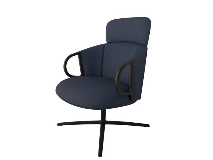 Lounge Sessel Gaber Cucaracha mit hoher Rückenlehne, Blau, Neu