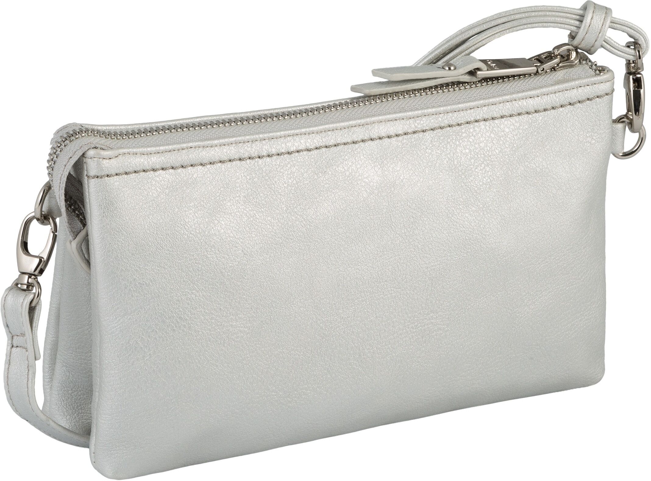 Abendtasche GABOR "Emmy", Damen, Gr. B/H/T: 22,5cm x 13,5cm x 4,5cm, silber (silberfarben), Polyurethan, Polyurethan (PU), clean, gepflegt, Taschen Abendtasche, aus weichem Lederimitat als praktisch lässige "Bag in Bag" tragbar silberfarben B/H/T: 22,5cm 