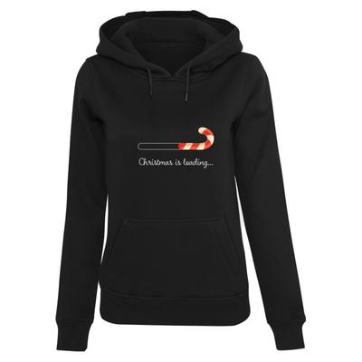 Kapuzensweatshirt MERCHCODE "Merchcode Damen Ladies Christmas Loading Heavy Hoody", Damen, Gr. 3XL, schwarz, 65% Baumwolle, 35% Polyester, bedruckt, Rundhals, Sweatshirts