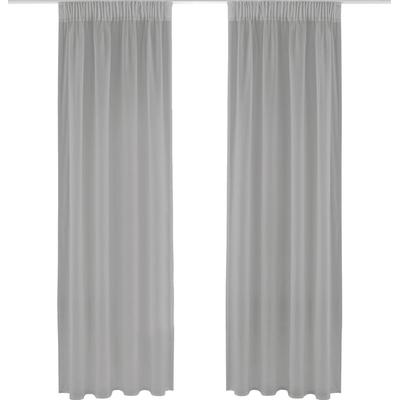 Gardine OTTO HOME "Ari, 1 Stück, Multifunktionsband, transparent" Gr. 4, weiß (silberfarben), B:140cm H:245cm, Voile, Polyester, Gardinen, Gardine, Bestseller mit 4,5-Sterne-Bewertung
