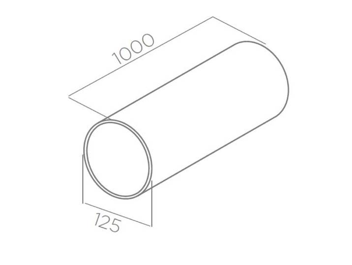 ELICA tube rond rigide 125x1000mm 1052O