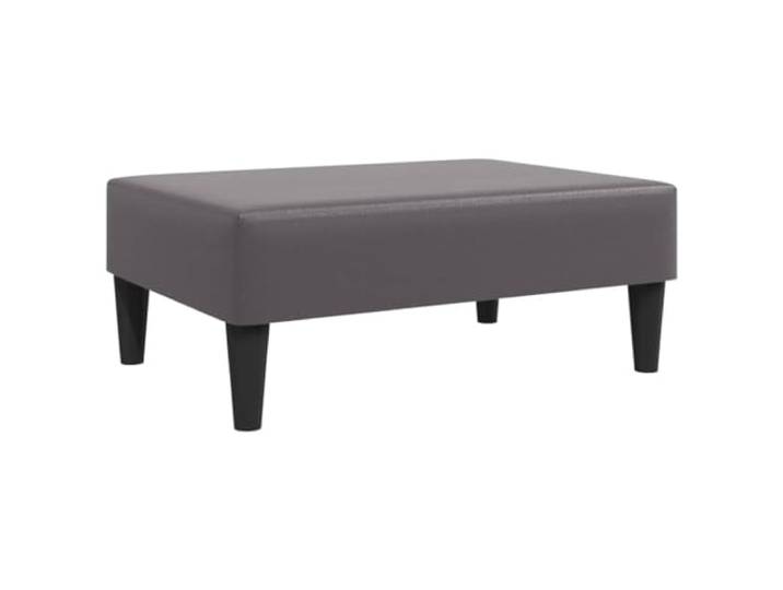 smnyxs Fußhocker, 77 x 55 x 31 cm, Kunstleder, Grau Kompakter Hocker, robuster Sperrholzrahmen, schmutzabweisendes Kunstleder, feuchtes Wischen, Sofa-Gebrauch