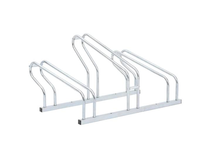 vidaXL Fahrradständer Für 3 Fahrräder Freistehend Verzinkter Stahl, Silberfarben, Metall, 41x42x73.5 cm, Freizeit & Co, Sport & Fitness, Fahrräder, Fahrradzubehör