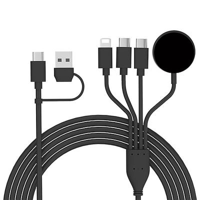 Neueste 1,2 m neue ankunft 3 in 1 handy schnelle ladekabel angepasst verschiedene farben 4 in 1 uhr Telefon-Ladekabel