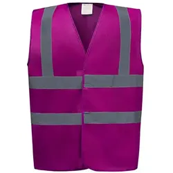 Warnschutz-Weste High-Vis 2-Bands "YK100" - S - himbeere