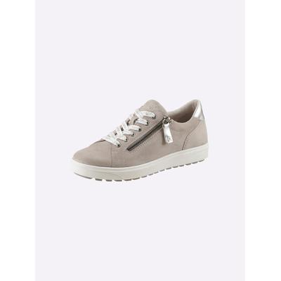 Schnürschuh JANA, Damen, Gr. 39, Textil, grau, Veloursleder, Schuhe Schnürschuh