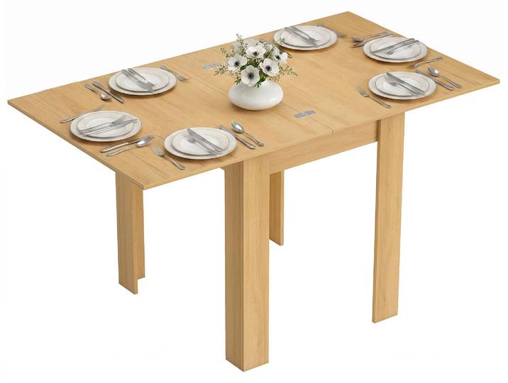 HOMCOM Esstisch Ausziehbar 70/140x80cm Moderner Esszimmertisch für 4–6 Personen