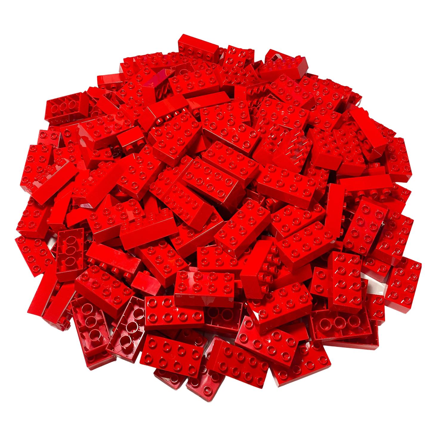 LEGO Duplo 2x4 Steine Rot - 80 Stück - Grundbausteine Red NEU (3011) (3011)