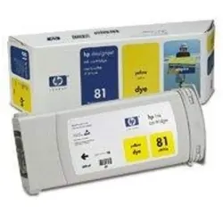 HP Original Tintenpatrone 81 gelb, 680 ml