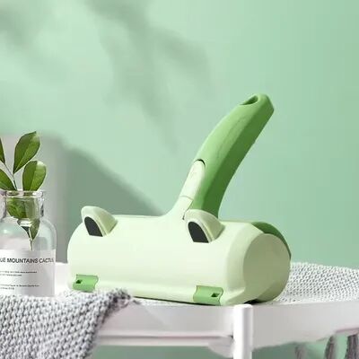 Inspire Daily Merch Portable Cat Dog Hair Removal Brush Large Pet Fluff Roller Washable Self cleaning Reusable Lint Furniture Sofa Cleaning green