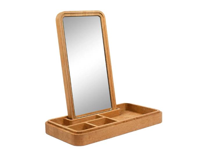 Spring Copenhagen Miroir avec boîte de rangement 32 cm Chêne