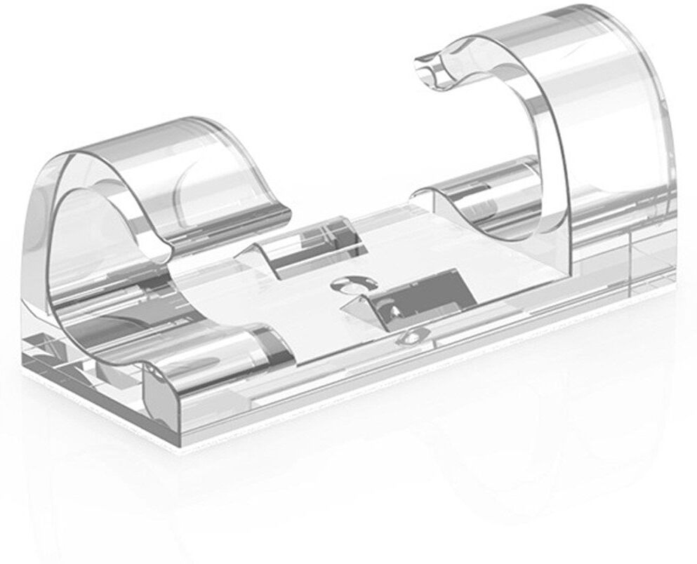 INCOVER CableCreation Dobbeltklæbende Kabelholder i Large - 50 stk - Gennemsigtig