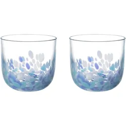 WASSERGLAS Like Confetti blau 200 ml 2er Set