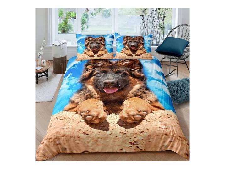 LuxusKollektion Jugendbettwäsche Bettwäsche 200x200cm Deutscher Schäferhund 3tlg