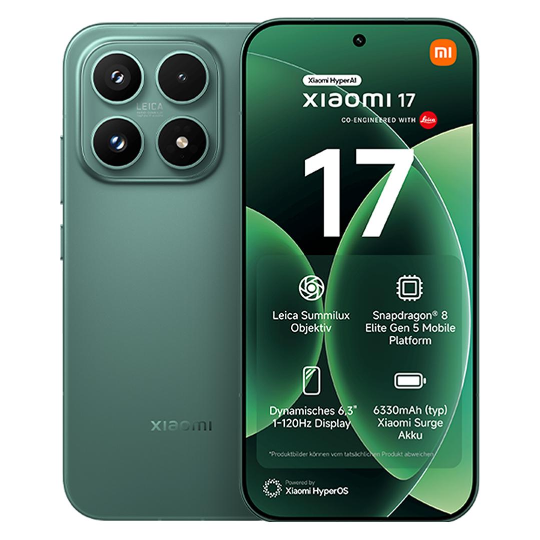 Xiaomi 17 (512 GB, Venture Green, 6.30", Dual SIM, 5G) (MZB0MMJEU)