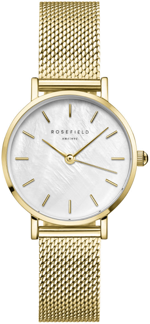 Rosefield The Small Edit White MOP Mesh Gold SMGMG-S06