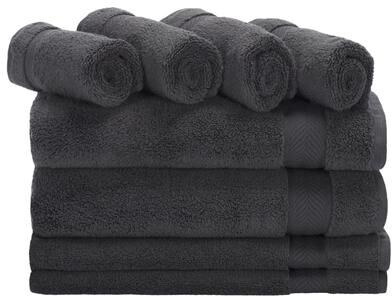 SAFAVIEH Signature Cotton Home Accent Set of 8 - 2 Bath Towels 2 Hand Towels 4 Wash Cloths
