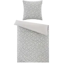 SCHÖNER WOHNEN Kollektion Satin Wende-Bettwäsche  Turn-B ¦ grau ¦ Maße (cm): B: 135