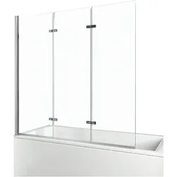 Emke, Duschkabine + Duschwand, Duschwand für Badewanne (120 cm, 120 cm, 140 cm)