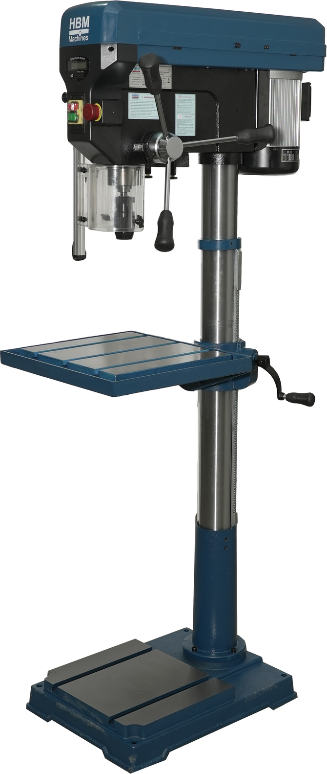 HBM 32 mm Säulenbohrmaschine Standmodell mit Digitalanzeige 230 Volt