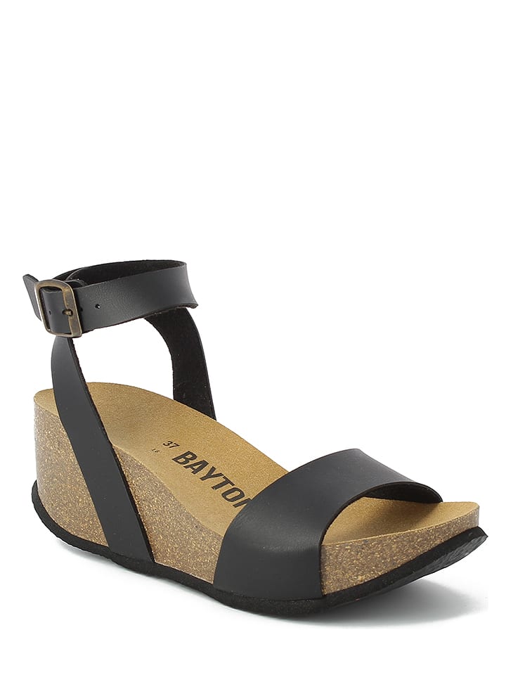 BAYTON Keilsandaletten in Schwarz - 39