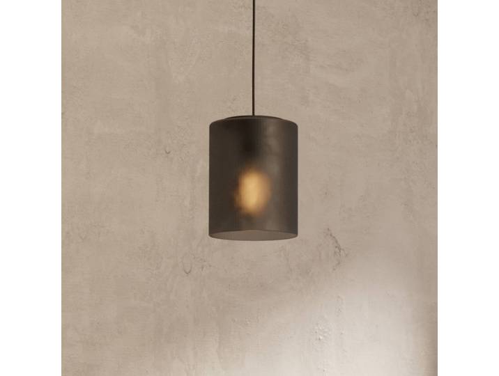 Glazen hanglamp Colomera, dimbaar, alu / grijs / zink, Woon-/ Eetkamer, Glas, Vintage, hanglamp