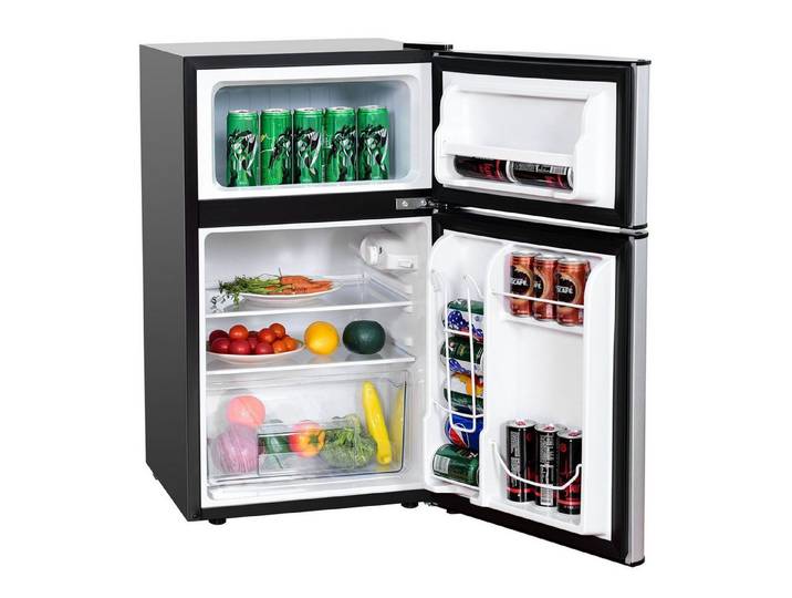 COSTWAY Kühlschrank BCD-90, 86 cm hoch, 48.5 cm breit, Gefrierkombination